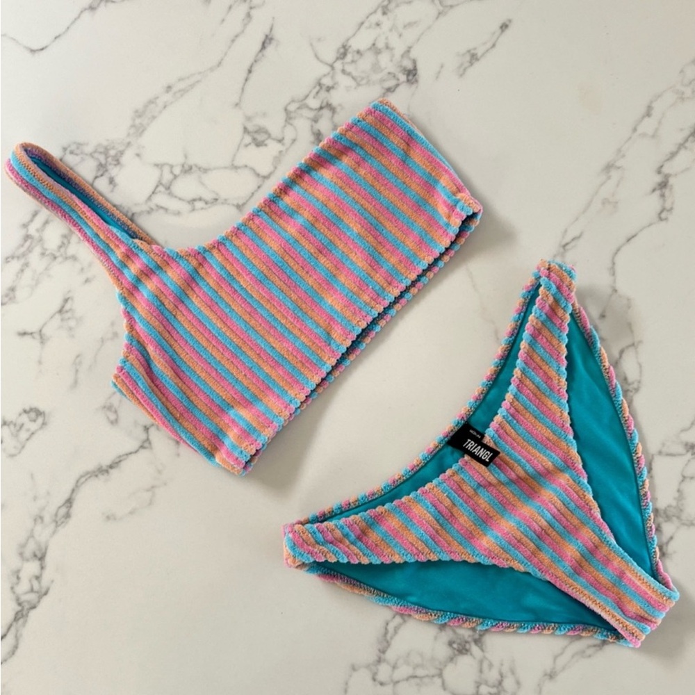 triangl multicolored bikini set